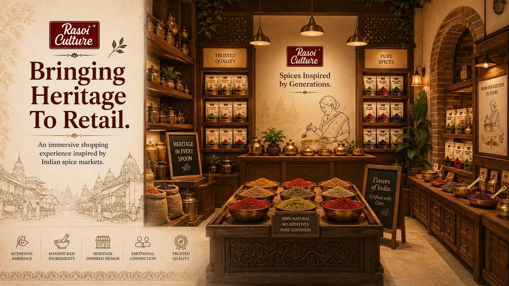 Rasoi Culture — Packaging Design packaging & visual design mockup 15 by Raghav Chopra